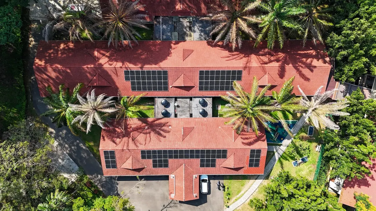 Solar PV panels installed across Tanarata International School's Primary and Secondary Buildings